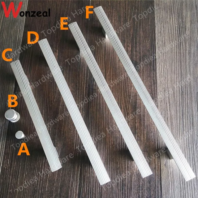 Best Offers HoleC:C: 160mm/224mm/254mm/285mm Aluminum Kitchen Furniture pulls Solid wardrobe handle drawer handle Cabinet handle knobs