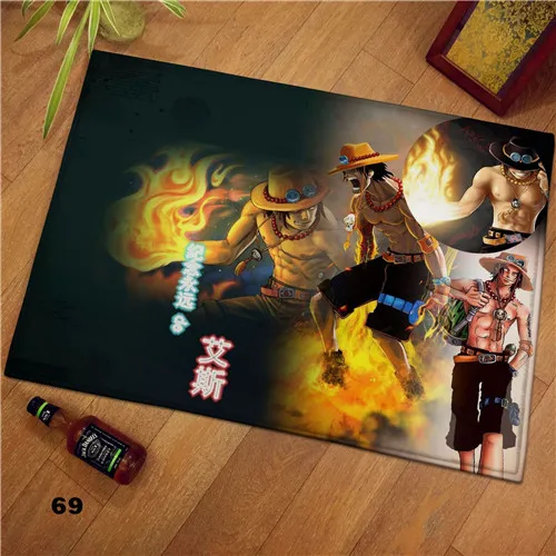 Style 20 Аниме Луффи one piece Team Коврик для двери кружка манга плюшевый напольный ковер для комнаты коврик нескользящий коврик косплей подарок - Цвет: Style 20