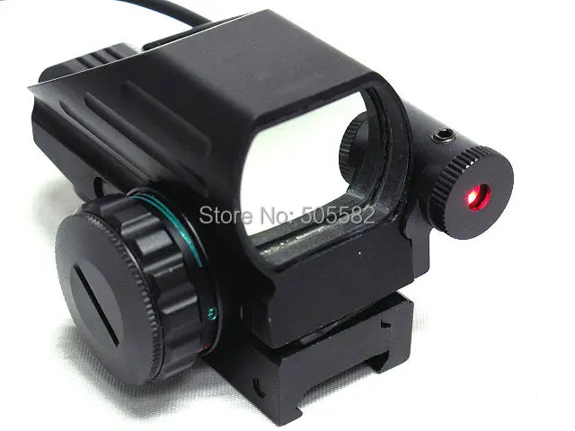 

Tactical 1x22x33 Holographic Reflex Red and Green Dot Laser Scope 4 Reticle Sight for Airsoft Standard Weaver Rail