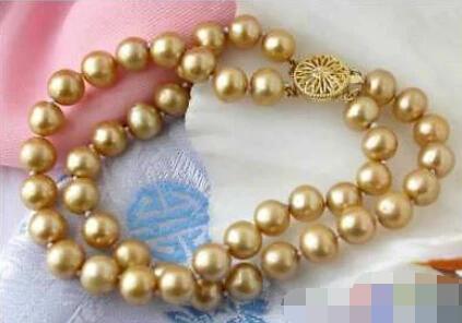 

0704 2ROW 8" GOLD ROUND FW CULTURED PEARL BRACELET