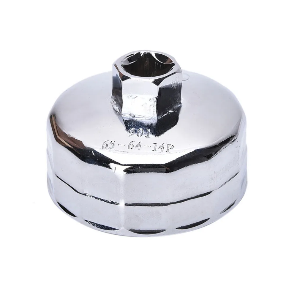 901 65MM 14 Flutes Oil Filter Cartridge Cap Wrench Tool Socket Remover