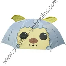 Дети зонтик, малыш животных мультфильм зонтик-немного овец, авто open.8mm металлический вал и рифленые ребра, безопасные зонтики малыш