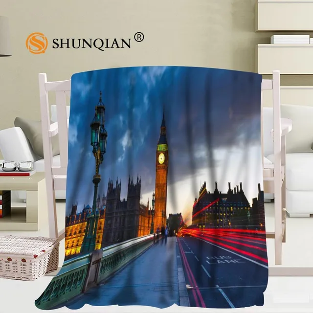 London Street Blanket Soft DIY Sofa Bed Throw Blanket Kid Adult Warm