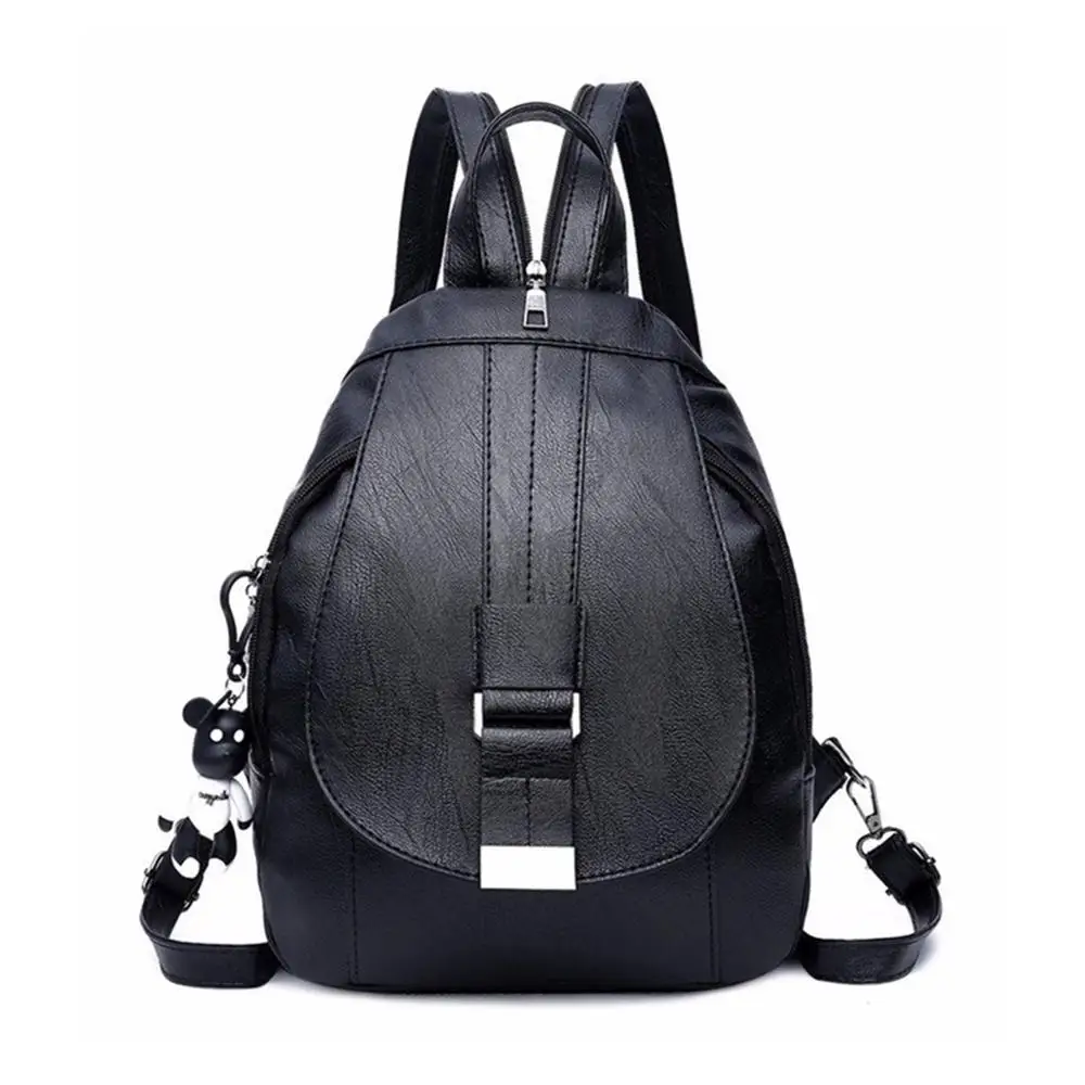 Черный рюкзак, женские винтажные рюкзаки для школы, маленькая сумка через плечо, женский рюкзак для девочек-подростков, Sac a Dos Softback - Цвет: Черный