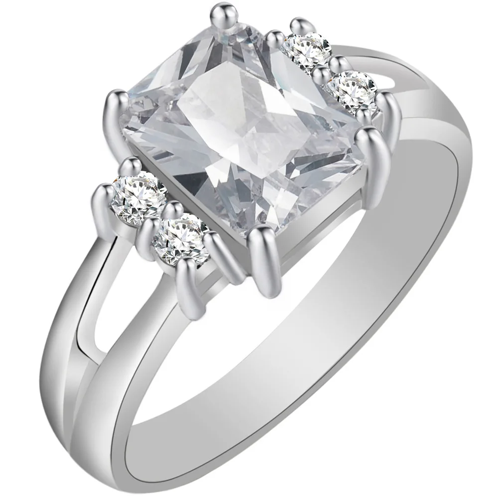 square white gold color jewelry ring antique cz crystal wedding band engagement rings for women - Square Wedding Rings square white gold color jewelry ring antique cz crystal wedding band engagement rings for women - Square Wedding Rings