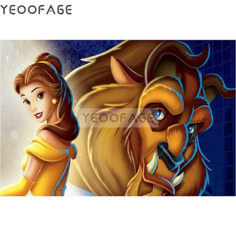 

5D Diy diamond painting cross stitch Beauty Beast Full Square Diamond embroidery Needlework Rhinestone Mosaic Crafts