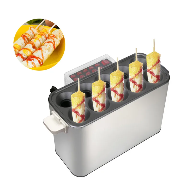 Commercial 10 Tubes Egg Hamburger Hot Dog Roll Maker Electric Automatic Egg Sausage Master Rolls Frying Maker Machine Breakfast Tool (9)