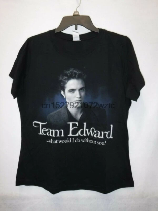 

WOMENS PLUS SIZE TWILIGHT NEW MOON TEAM EDWARD BLACK GRAPHIC TSHIRT NEW #13410V