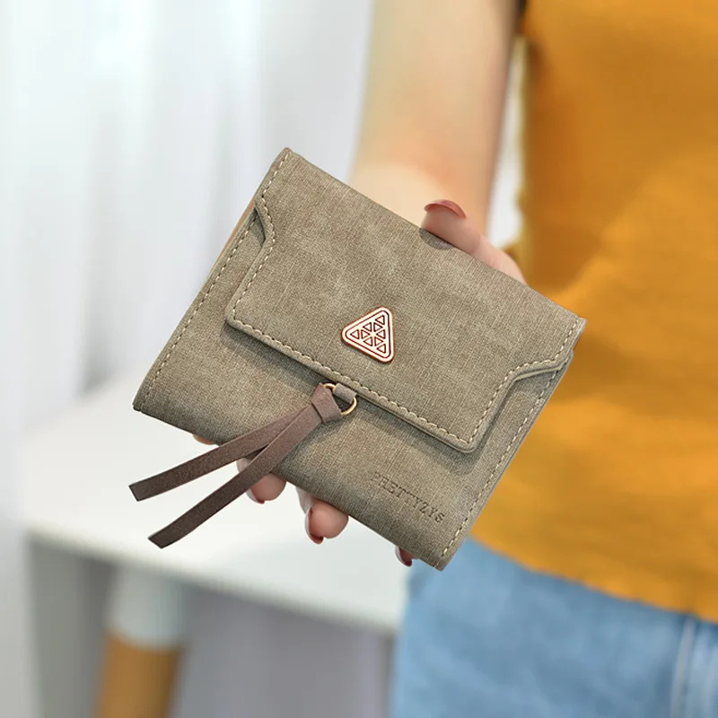 

New Women Short Clutch Wallet High Quality PU Leather Wallets Female Small Hasp Purses Ladies Phone Pocket Card Holders Carteras