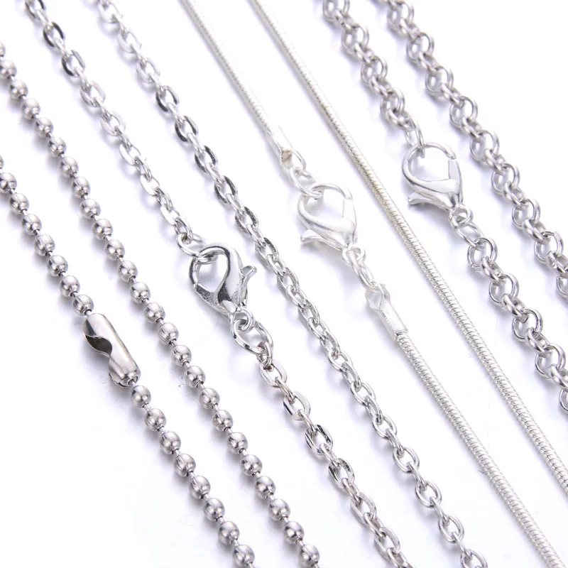 

Lobster Buckle Width 1.5mm 2mm 2.5mm 4mm Rolo Chain In Silver Color High Quality Charm Pendant Link Necklace Chain Wholesale