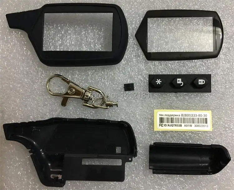 A91 Case Keychain Plastic Housing Cover for Starline A91,Starline B6/B9/A61 2-Way Car Alarm LCD Remote Controller Key Fob Chain