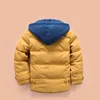 Abreeze children Down & Parkas 4-10T winter kids outerwear boys casual warm hooded jacket for boys solid boys warm coats ► Photo 2/6