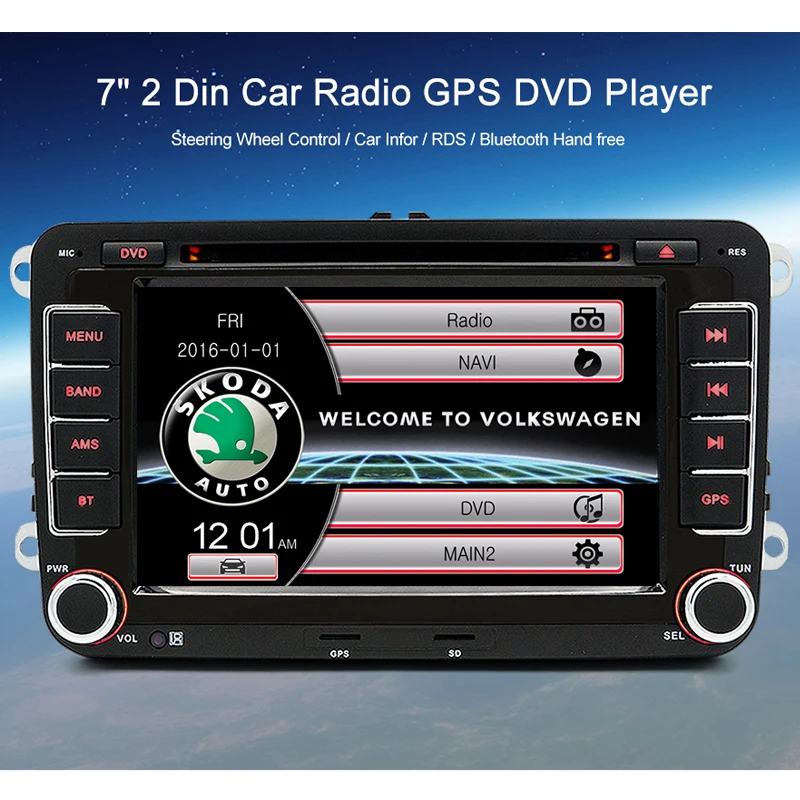 Radio doble DIN autoradio para Skoda Fabia octavia ii Rapid Roomster