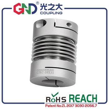 

Wholesale 3 pieces GRC D65mm L81mm aluminum alloy high torque motor generator bellow coupler 10mm shaft coupling