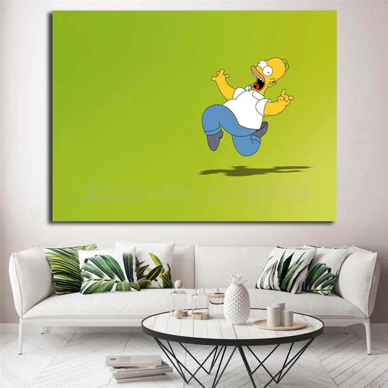 Смешные Симпсонов обои Wall Art Холст плакат и печати холст декоративная картина Современные для Гостиная Home Decor