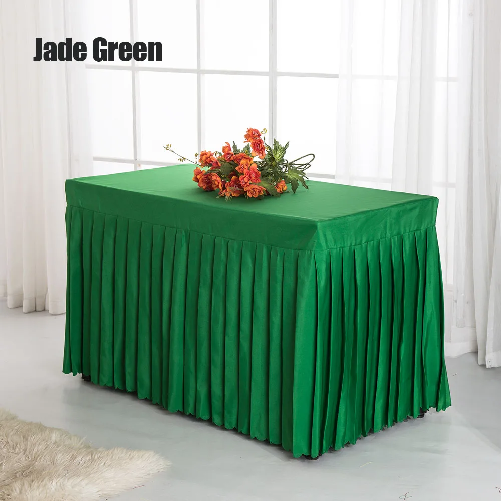 Многоразмерная прямоугольная полиэфирная скатерть для приемной встречи, юбка для отеля, банкета, свадебного торжества, покрытие для стола, красный/зеленый/белый
