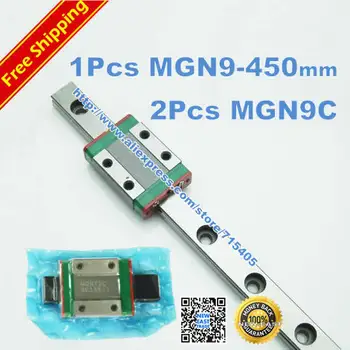 

Hot sale 9mm rail guides MGN9 - L 450mm miniature linear CNC rail with MGN9C linear carriage