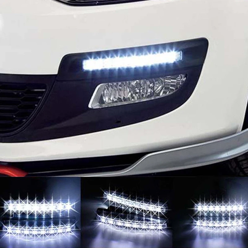 2pcs Car Daytime Running Lights 6 Leds Car Lamp Auto Fog Light Super