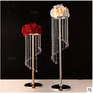 

Candelabra New S shaped crystal acrylic bead curtain rotary wedding candelabra/centerpiece decoration candlestick