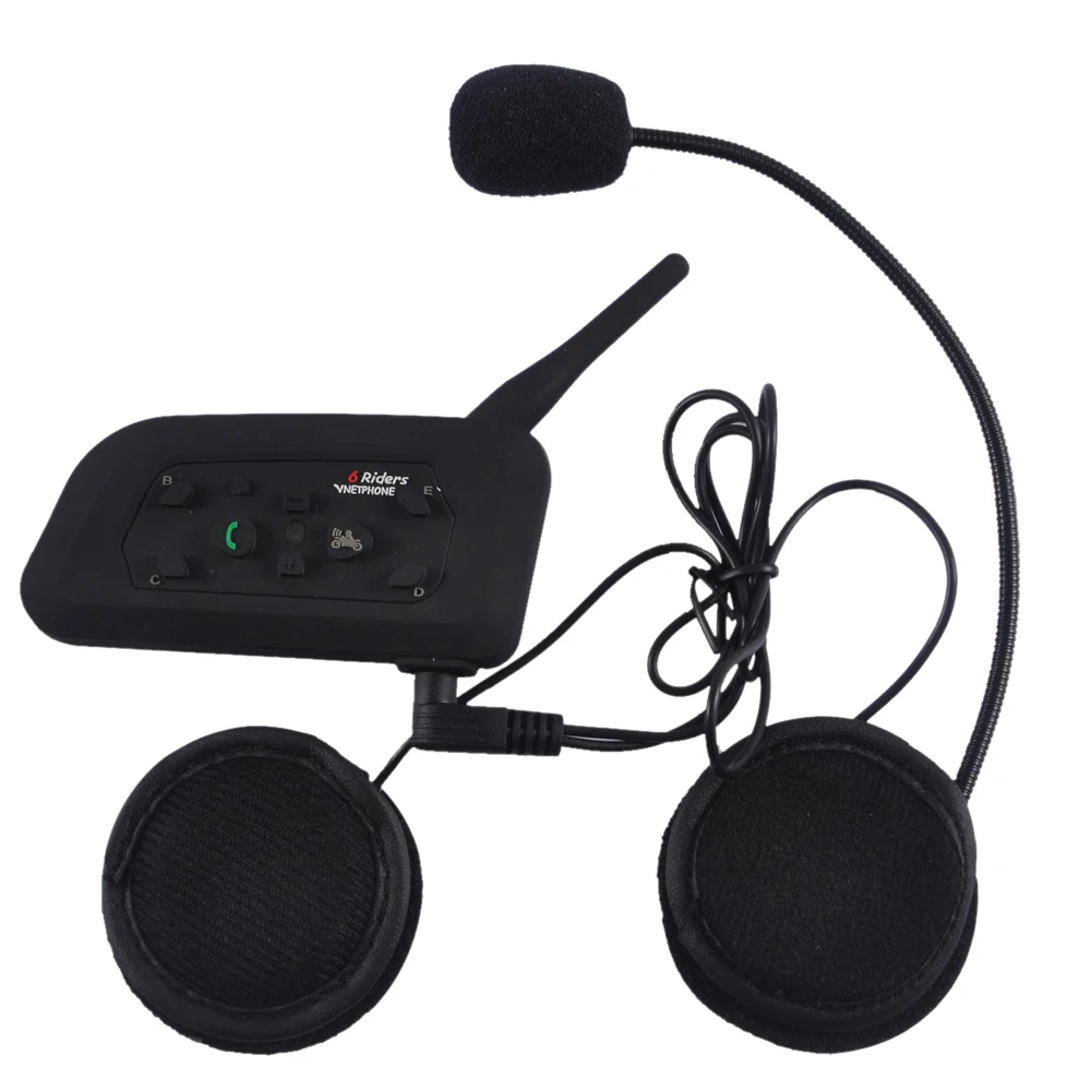 Free Shipping Vnetphone V6 1200M Waterproof Motorcycle Bluetooth Intercom Interphone Helmet Headset for T | Автомобили и