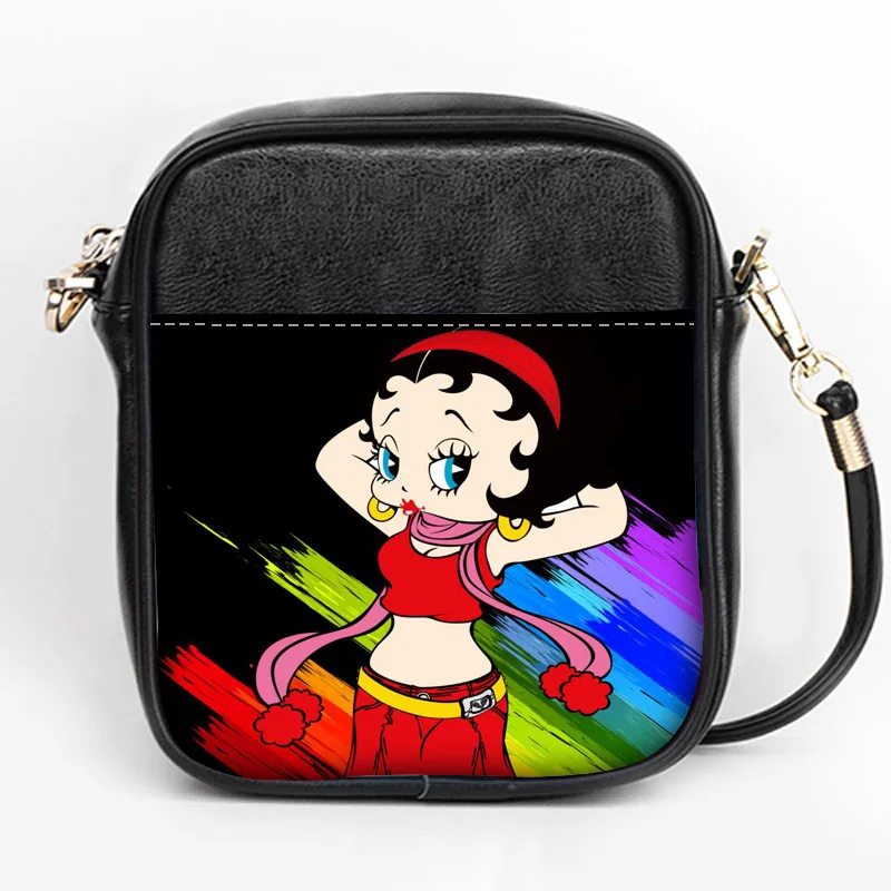 Custom Betty Boop fashion Sling Bag Women Sling Shoulder Bags Leather Mini Girls Tote Party Bag DIY Sling Bag Custom Betty Boop fashion Sling Bag Women Sling Shoulder Bags Leather Mini Girls Tote Party Bag DIY Sling Bag