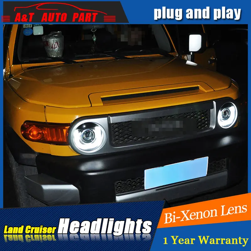 2007-2014 автостайлинг светодиодный ная фара для Toyota Fj Crusier ные фары drl H7 hid
