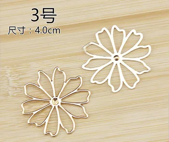 

50pcs 4cm Gold Plated Metal Button For Sewing Jewelry Handband Hair Bow Making Craft Handmade Project Accessory Style-3