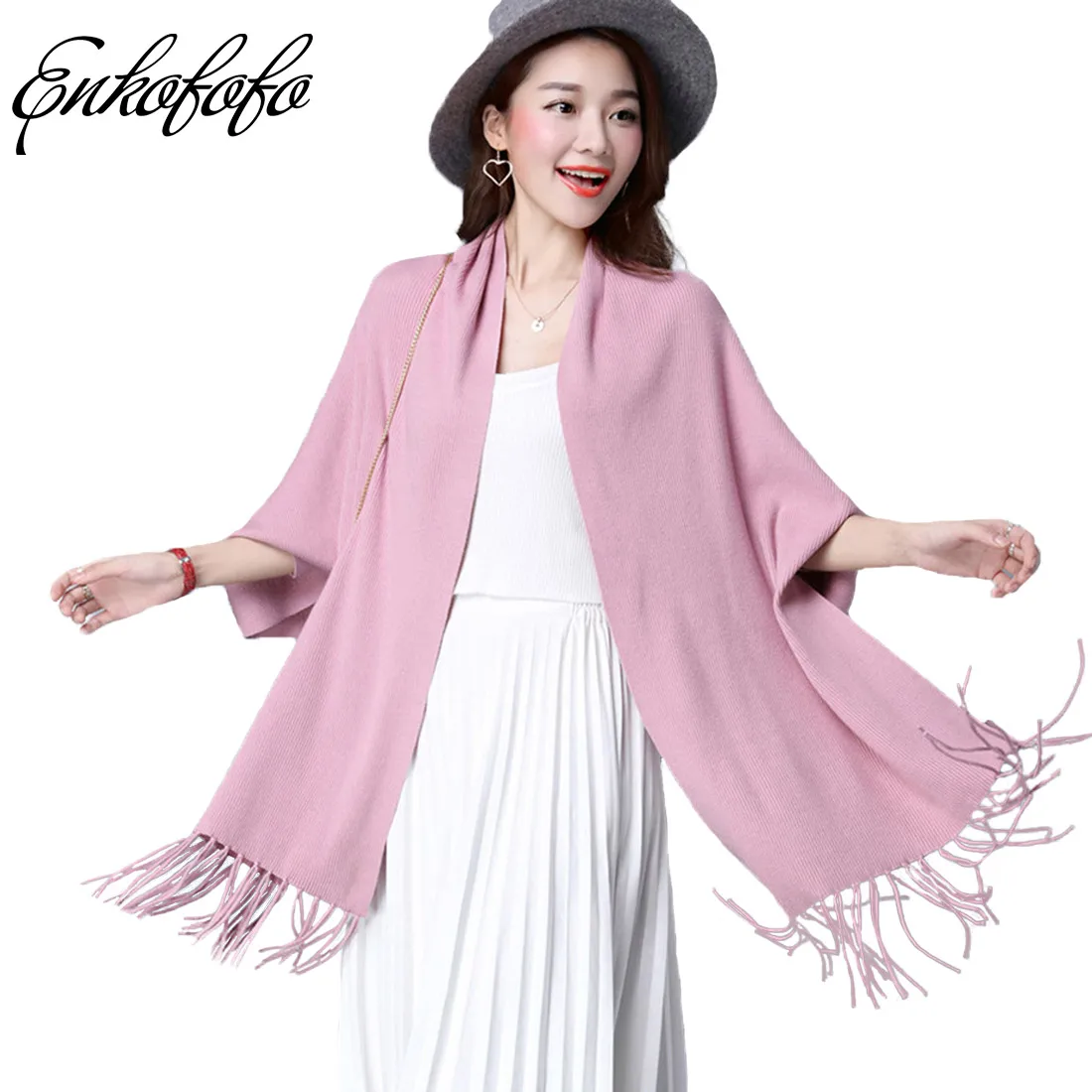 Batwing Sleeve Loose Cardigan Sweaters Women 2019 Spring Casual Tassel Knit Long Sweater Jumper Outwear Oversize |