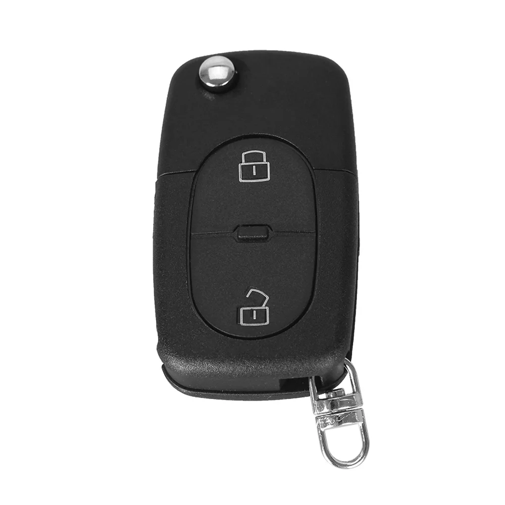 KEYYOU 3 кнопки дистанционного ключа брелок чехол и лезвие для Audi A2 A3 A4 A6 A8 TT CR2032 брелок пустой чехол - Количество кнопок: 2 Buttons