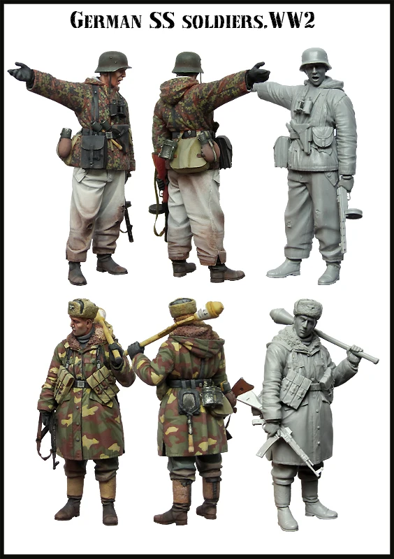 1/35 Resin Figure Model Kit GERMAN SS SOLDIERS.WW2