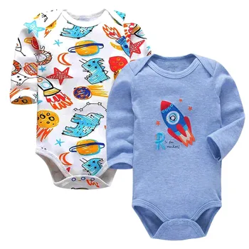 

Tender Babies 2019 Newborn Bodysuit Baby Girl Boy Clothes 100%cotton Cartoon print Long sleeves Infant Clothing 2Pcs/lot 0-24 mo