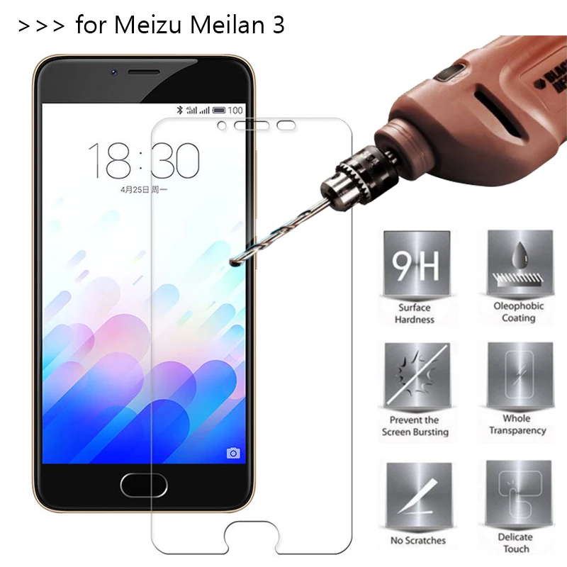 2.5D 0 26 мм 9H защитное закаленное стекло для Meizu M3 Mini 5 &quotЗащитная пленка экрана Meilan 3