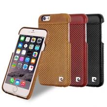 2016 New Fashion Genuine Leather Back Cover Case for iPhone 6 6S 4.7 Inch Case Pierre Cardin Cell Phone Case Back For iPhone 6S