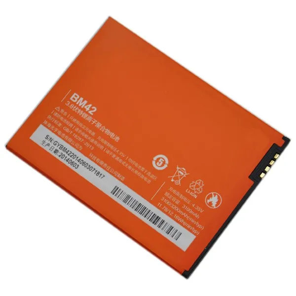 100 Original Xiaomi Redmi Note Phone Battery BM42 High Capacity