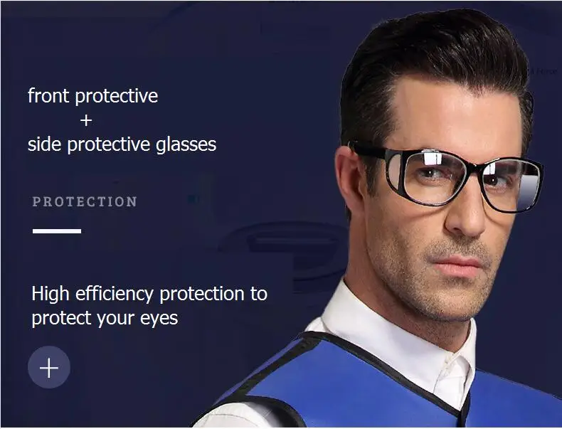 Очки для защиты от рентгеновских лучей с боковым экранированием, очки для рентгеновских лучей, защищенные от радиации, 0.5mmpb