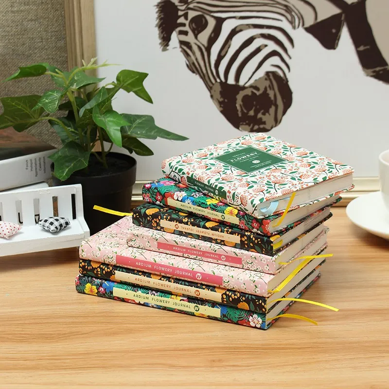 

Kicute Floral Flower PU Leather Cover Schedule Book Diary Weekly Monthly Planner Organizer Notebook Office School Stationery