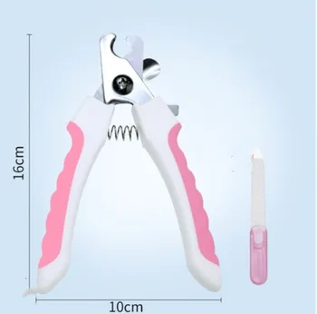 

Free Shipping Pet Dog Nail Clipper Grinding Armor Pet Products Pink Two Sizes