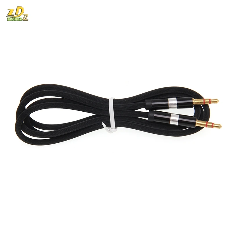 LF Stripe pure color Audio Aux Cable Jack 3 5 mm Male to Male For iPhone Car Headphone Speaker Wire Line wholesale 300pcs lot