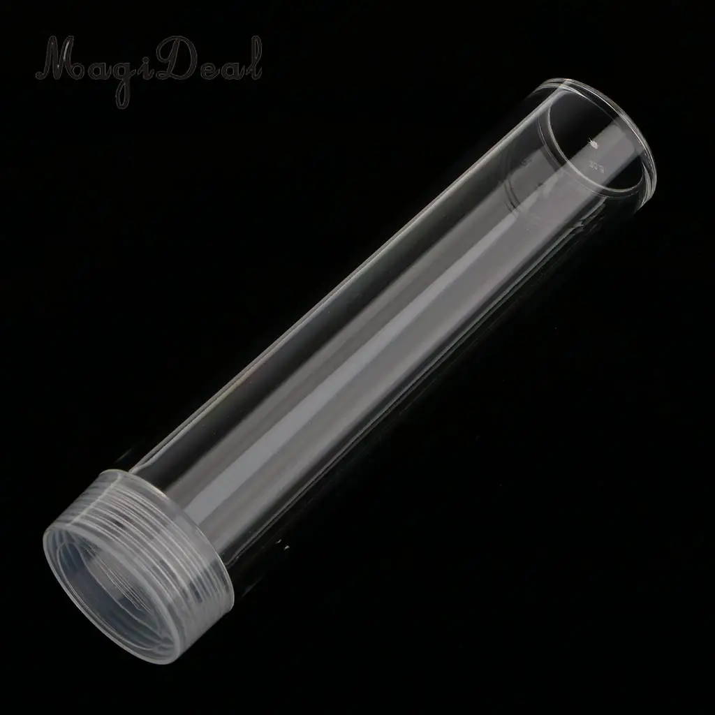 10Pcs 20.5mm Protective Tube Holder Clear Round Cases Coin Storage Boxes