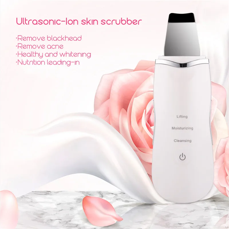 Facial Ultrasonic Skin Scrubber Spatula Infusion Exfoliation Ultrasound Face Cleaning Peeling Pore Cleaner Blackhead Remover 39