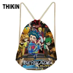 THIKIN дети мультфильм Drawstring сумки для мальчиков аниме Beyblade Burst Evolution печатные японские маленькие рюкзаки Mochila на заказ