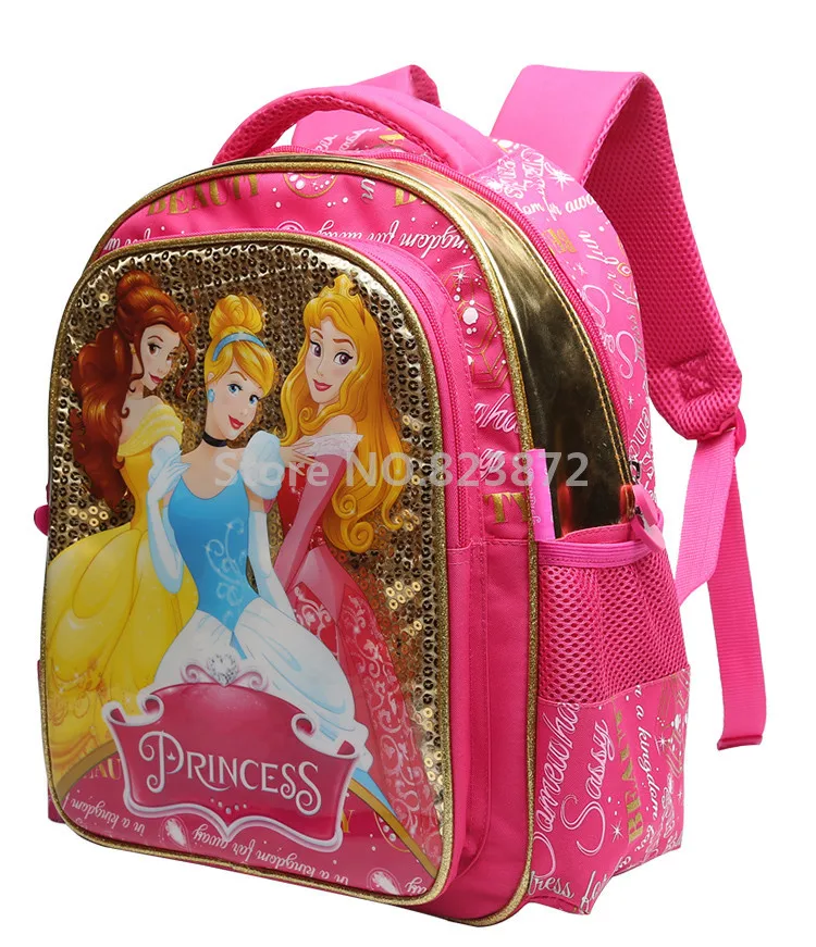 Рюкзак принцессы Золушки Белль с блестками, чехол-карандаш, школьный рюкзак для детей, школьные сумки для начальной школы, рюкзаки для девочек