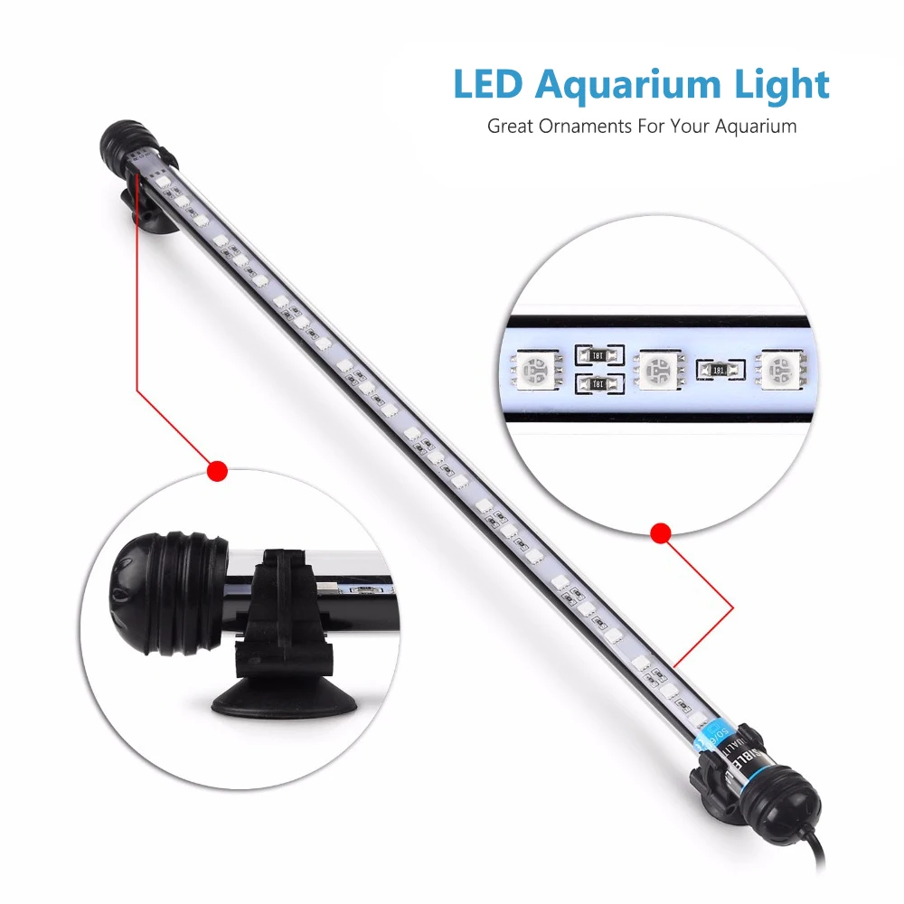 DONWEI 28 см 38 см 48 см рыбы и воды био-освещения подводные фонари рыбы в аквариуме светодиодный погружной лампа