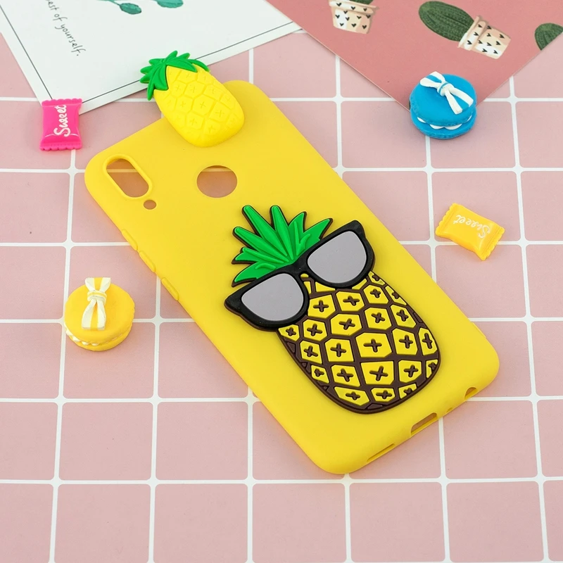 3D Cartoon Unicorn Case For Huawei Y9 2019 2018 Cute Toys Silicone Phone Bumper Soft TPU Cover |