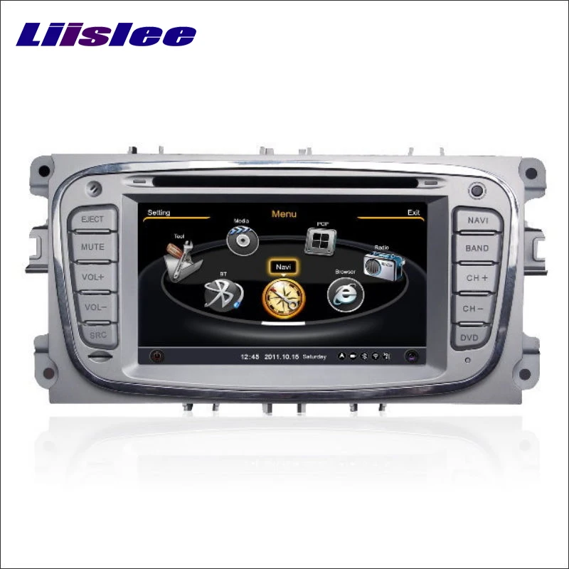 Best Liislee Car Multimedia System For Ford Kuga 2008~2012 Radio Stereo Wifi DVD Player GPS Satellite Nav Navigation HD Touch Screen 2