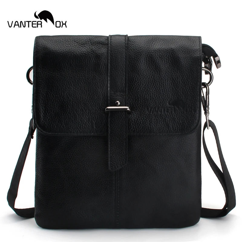 VANTER OX новые модные сумки на плечо из натуральной кожи для мужчин повседневные