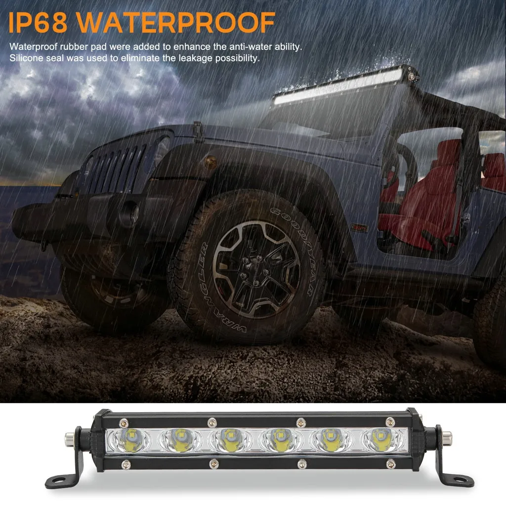 

Single Row Slim LED Straight Light Bar 14 Inch 36W 12LED Jeep UTV 4x4 Boat Truck Truck Tractor LED Work Ligh Car Accessories