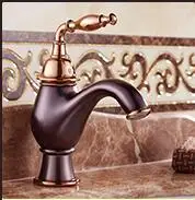 Yeni varış lüks yüksek kalite pirinç malzeme modern tasarım Roma bronz biten banyo lavabo mikser havzası musluk