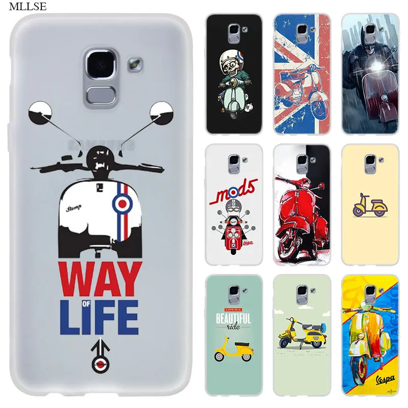 Чехол Vespa для скутера Samsung J8 J4 J6 Plus 2018 J5 J3 J7 2017 EU 2016 Prime силиконовый чехол телефона
