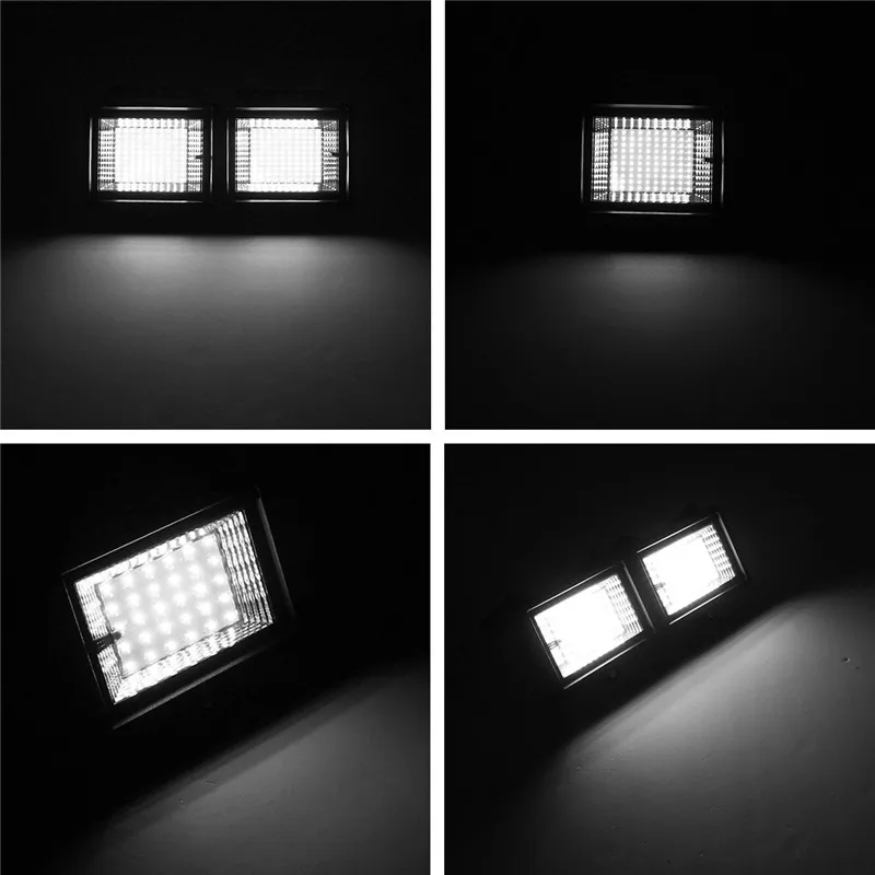 2-IN-1 2PCS 30/60/80/100 LED Solar Lights Outdoor with Remote Control Waterproof Super Bright Solar Flood Light Wall Light